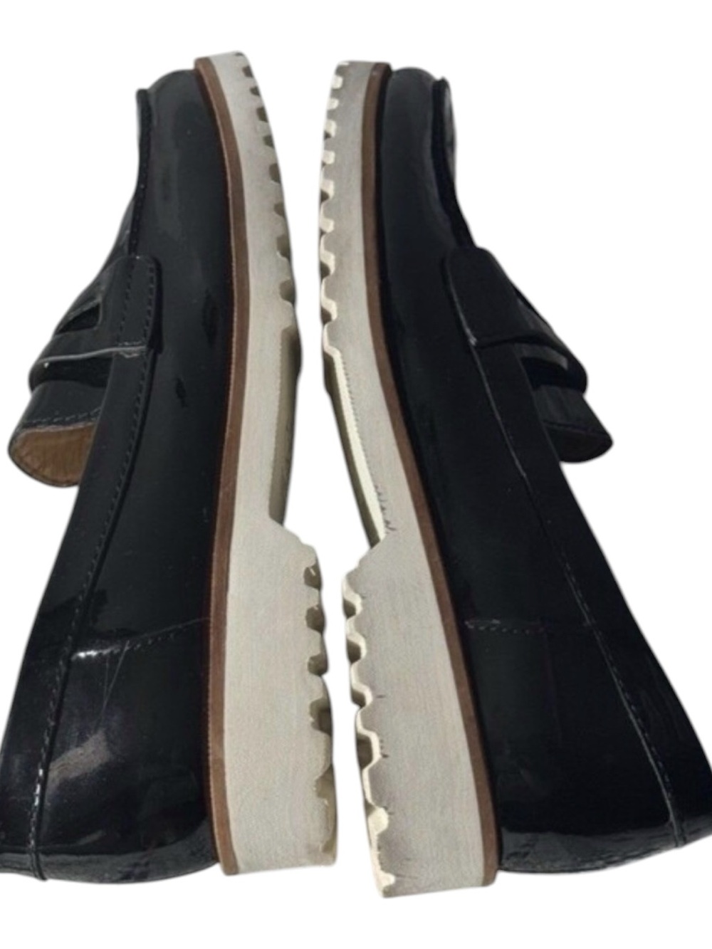 Karl Lagerfeld Paris Moyen Black Slip On Patent Leather Loafer Shoes 6.5 - Picture 5 of 7
